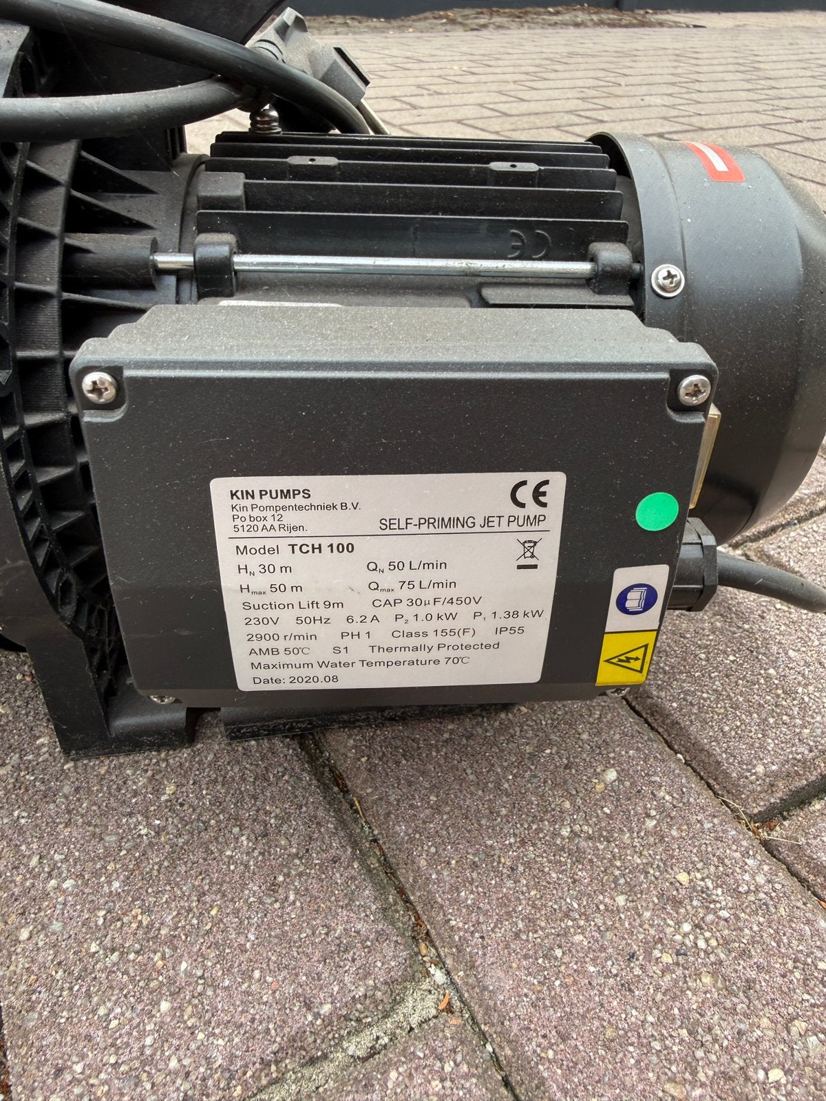 Goed werkende Kin waterpomp, Ophalen, Zo goed als nieuw, Elektromotor