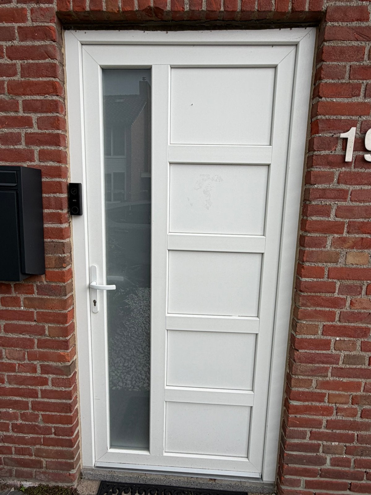 Voordeur en kozijn, Doe-het-zelf en Verbouw, Kunststof, Gebruikt, Deurkozijn, 150 tot 225 cm