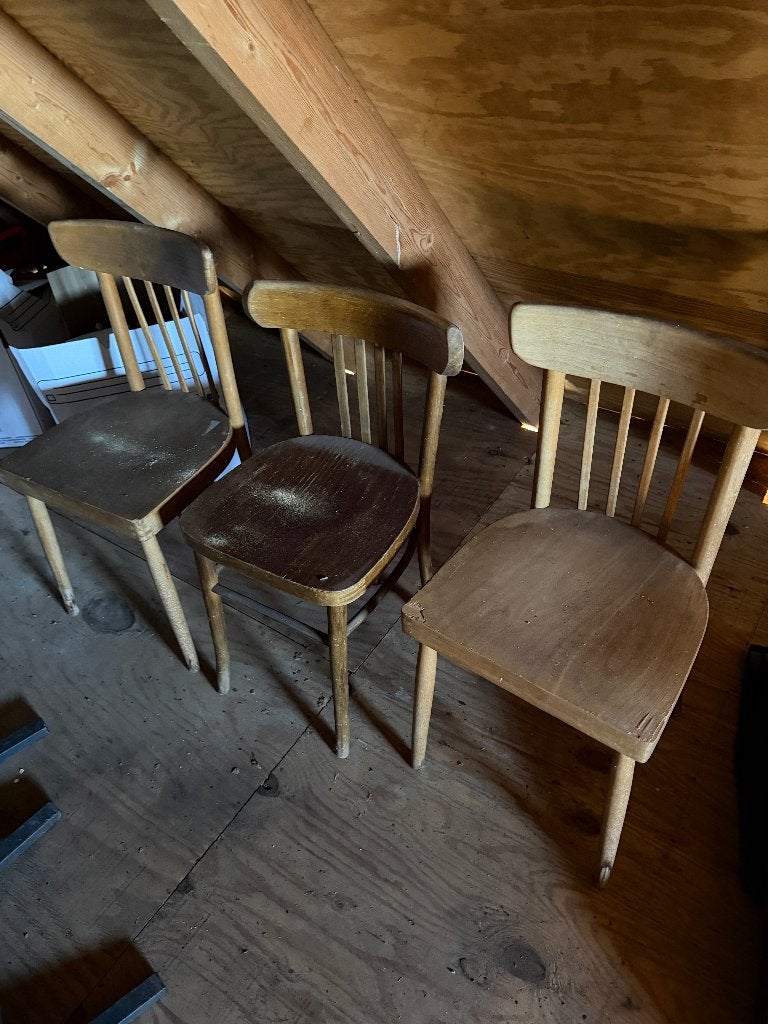 Cafe stoelen, Huis en Inrichting, Stoelen, Ophalen, Gebruikt, Vintage, Hout