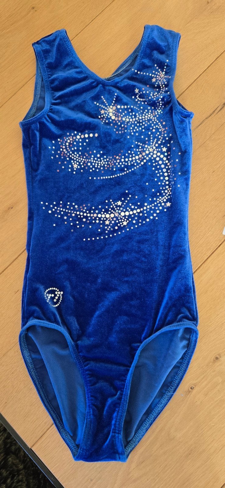 Mooi turnpakje Olympia Cuijk, maat 140, Blauw, Zo goed als nieuw, Turnpak(je), Kindermaat 122 t/m 140