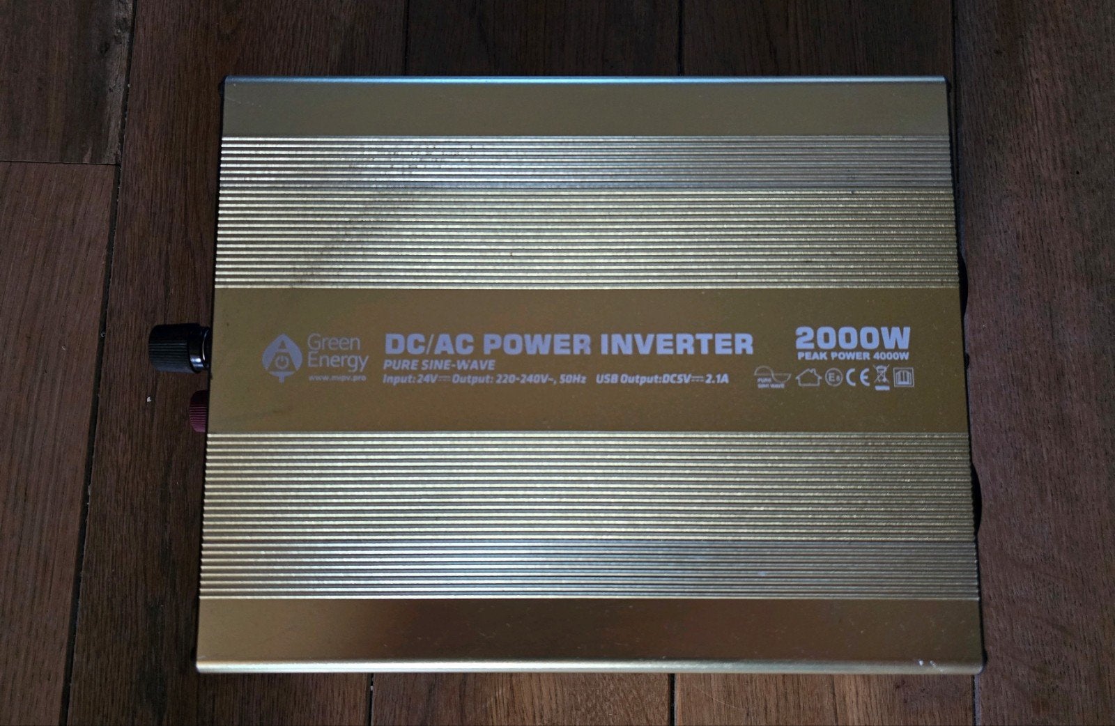 2000W Zuivere Sinus Omvormer 24V naar 230V – Pure Sine Wave, Ophalen of Verzenden, Zo goed als nieuw