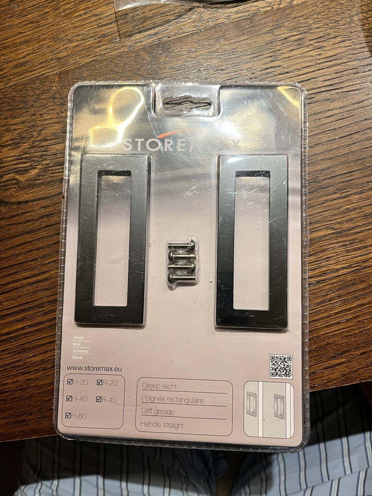 StoreMax Schuifdeurgrepen Zwart - Set van 2, Ophalen of Verzenden, Nieuw, Overige materialen, Klink of Kruk