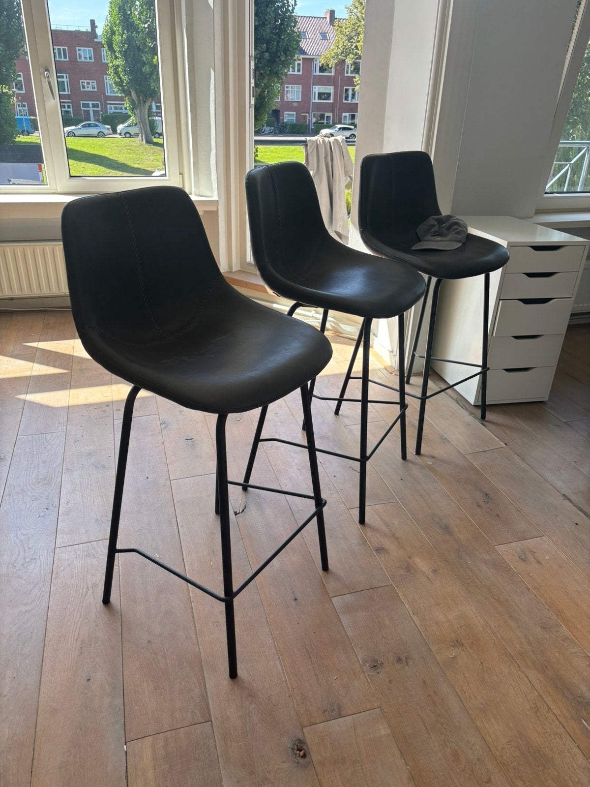 4 barkrukken, Huis en Inrichting, Barkrukken, Ophalen, Zo goed als nieuw, 60 tot 90 cm
