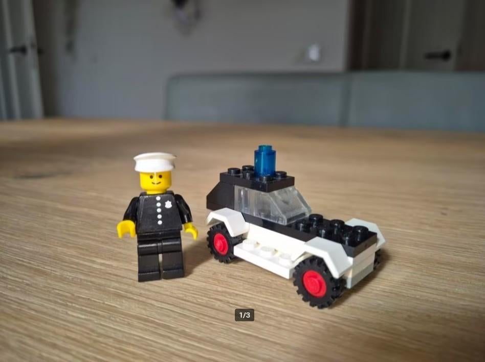 Legoset 600 Politieauto met agent, Compleet, Gebruikt, Lego, Ophalen of Verzenden