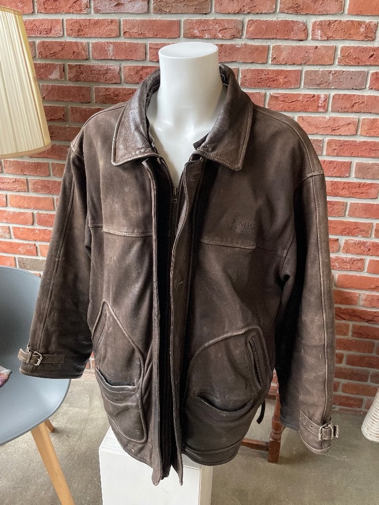 Tenson Outdoor leren jas maat 56 XXL, Bruin, Ophalen of Verzenden, Jas of Mantel, Tenson