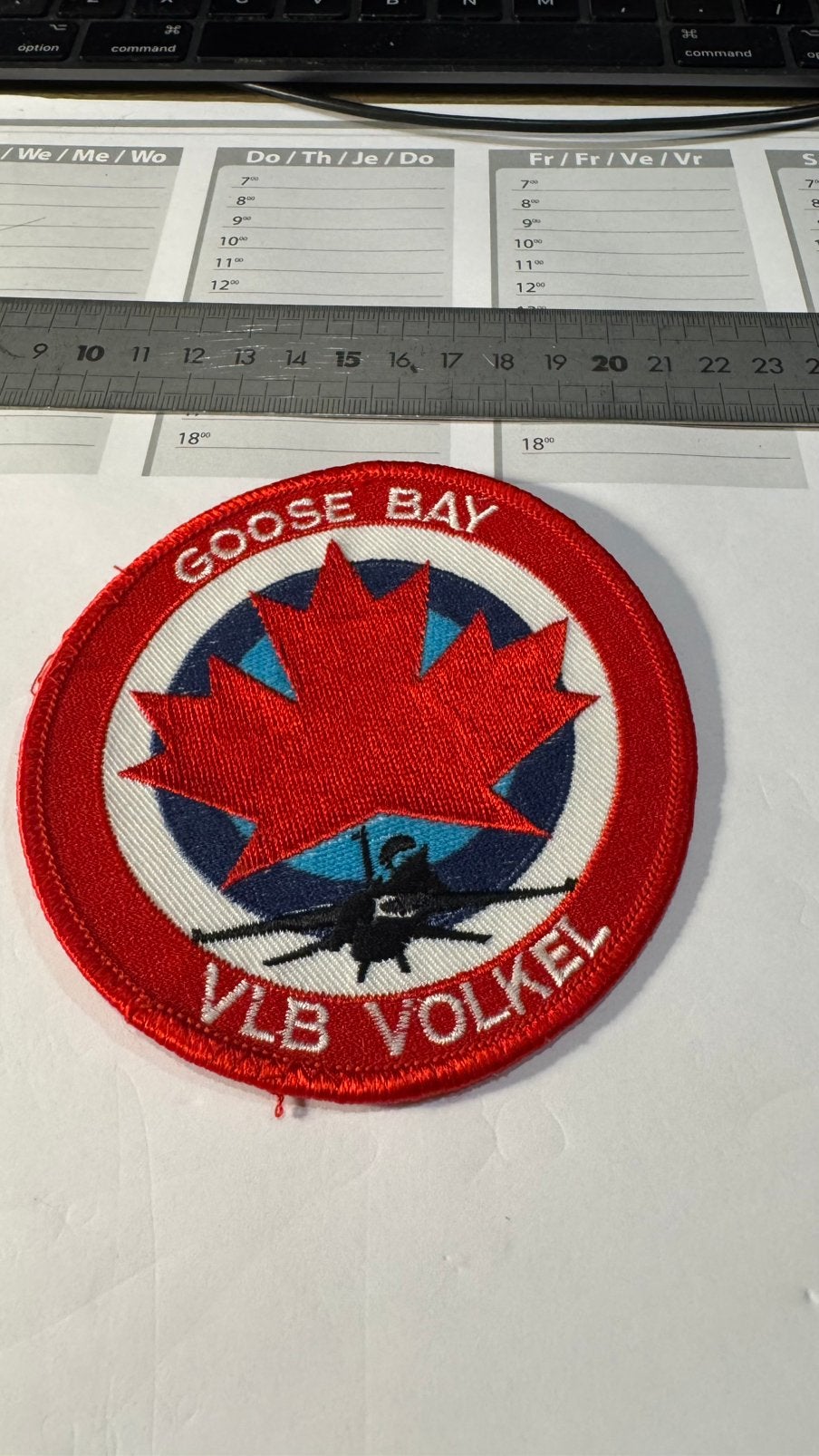 Patch luchtmacht klu goose bay volkel, Ophalen of Verzenden, Zo goed als nieuw, Patch, Badge of Embleem