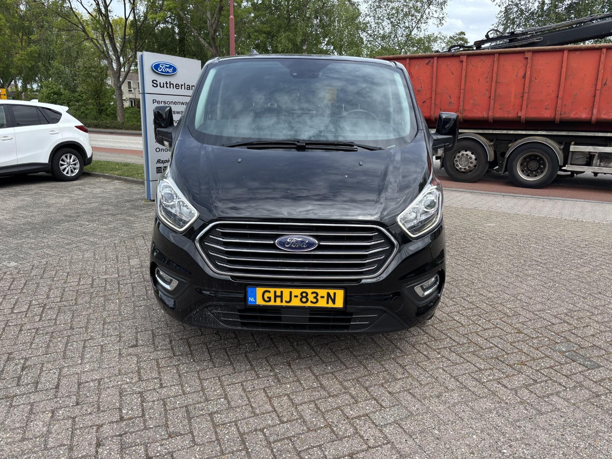 Ford Transit Custom Tourneo 320 1.0 EcoBoost L1H1 PHEV Titan, Auto's, Gebruikt, Overige carrosserieën, Zwart, Plug-in hybride