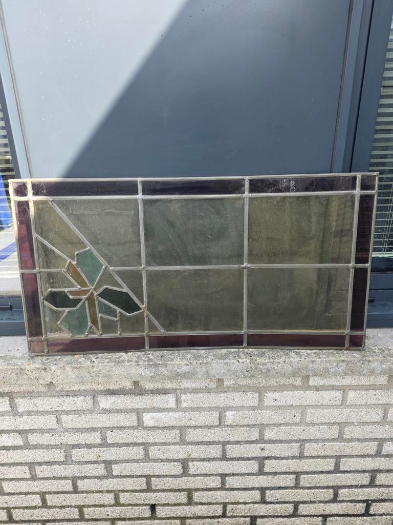 Glas in lood raam, 3 stuks, Ophalen of Verzenden