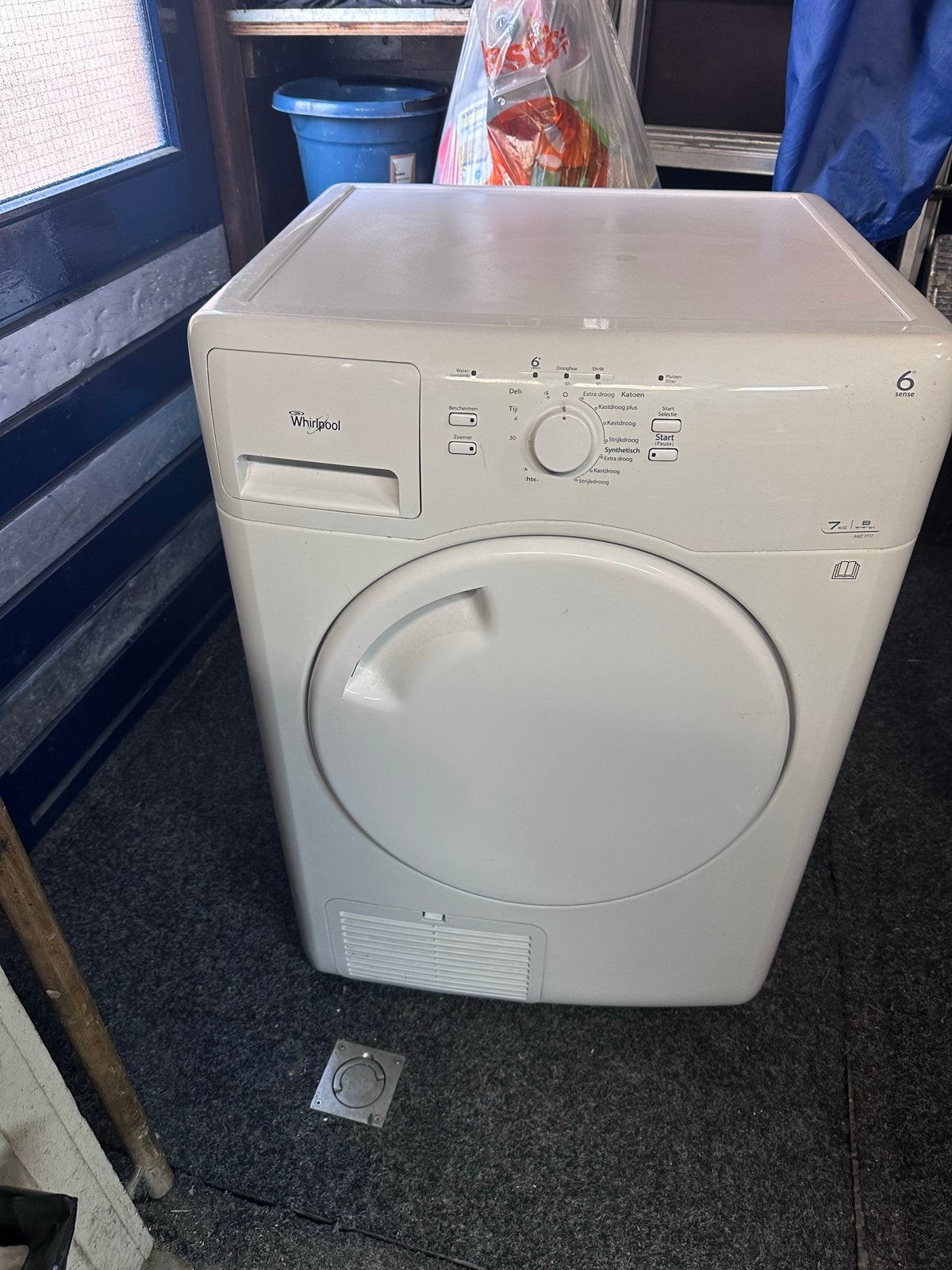 Whirlpool wasdroger 7 kg - Goed onderhouden, Witgoed en Apparatuur, 6 tot 8 kg, Ophalen, Gebruikt