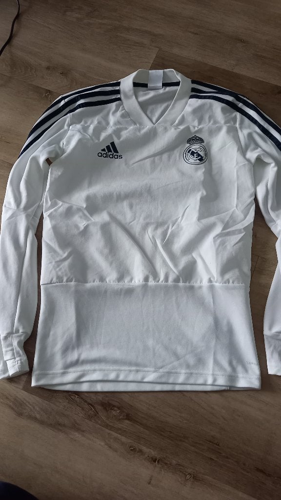 Real Madrid Adidas Trainingsshirt 2018 XS - Wit, Maat XS of kleiner, Ophalen of Verzenden, Nieuw, Shirt