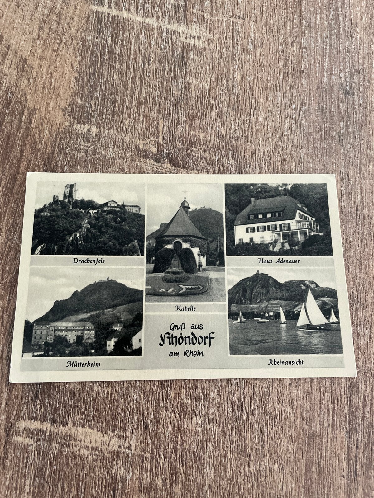 Oude ansichtkaart Rhöndorf am Rhein - Duitsland (1940-1960), Verzamelen, Ophalen of Verzenden, Gelopen, Duitsland