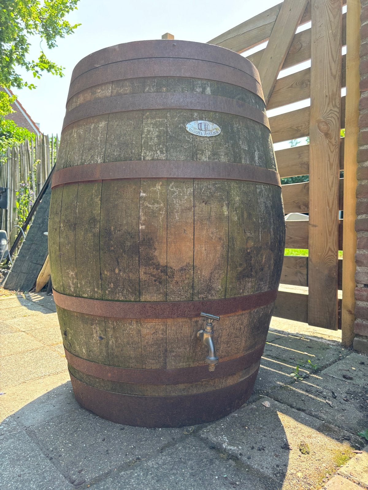 Barrel Atelier regenton / wijnvat 250 liter, Tuin en Terras, Ophalen, Gebruikt
