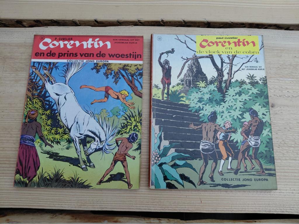 Corentin Stripboeken: De Prins van de Woestijn & De Vloek, Meerdere stripboeken, Ophalen of Verzenden, Gelezen, Paul Cuvelier