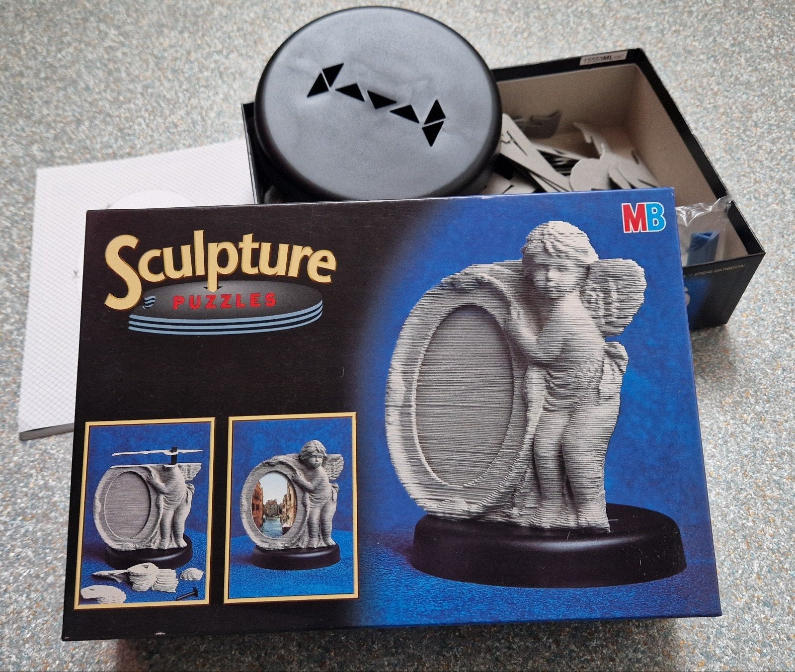 MB Sculpture Puzzles - Engel met lijst (3D-puzzel), Ophalen of Verzenden, Gebruikt, Rubik's of 3D-puzzel