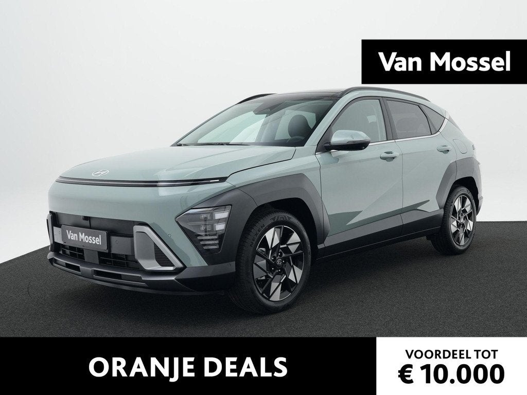Hyundai Kona 1.6 GDI HEV Premium Sky | Panoramadak | Stoelve, Auto's, 137 pk, Leder, Bedrijf, Nieuw