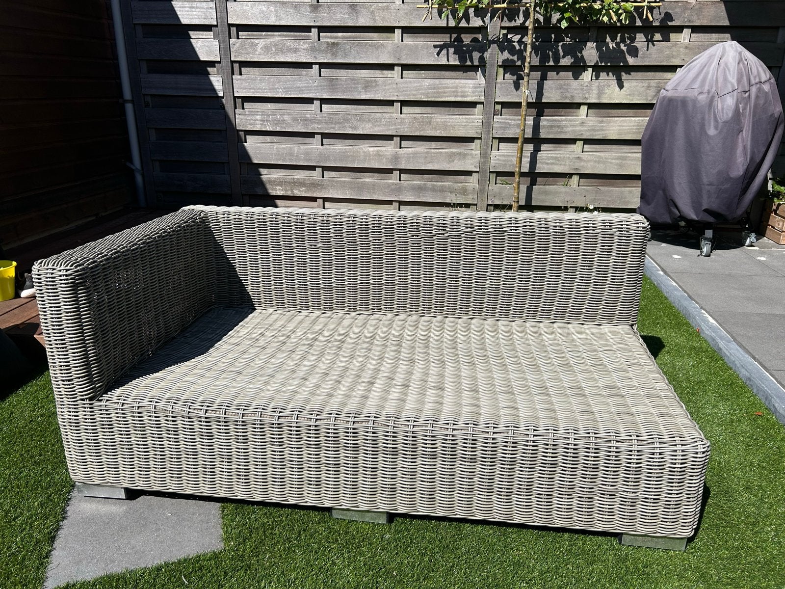 Loungeset Bank met Kussens (160x80x66cm), Tuin en Terras, Ophalen, Gebruikt, Loungeset, Wicker
