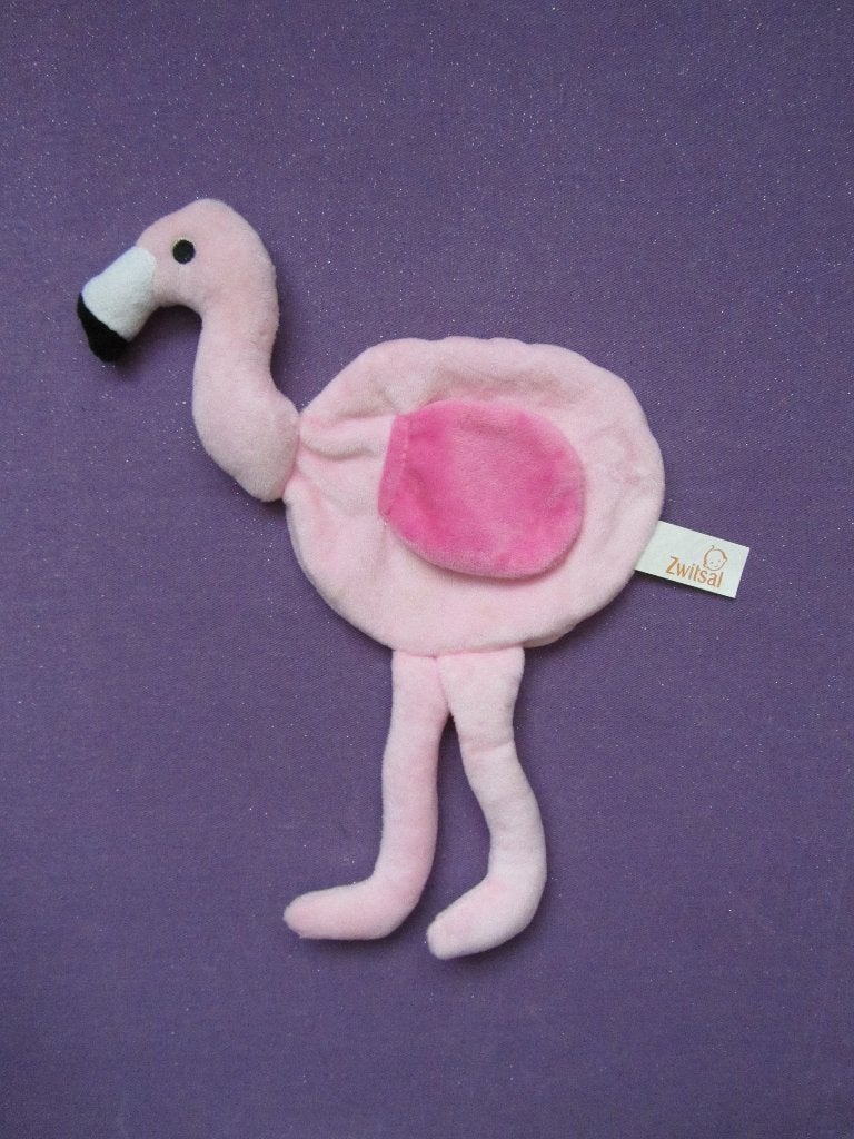 ZWITSAL Knuffeldoekje VOGEL FLAMINGO **Nieuw**, Kinderen en Baby's, Speelgoed | Knuffels en Pluche, Overige merken, Overige karakters