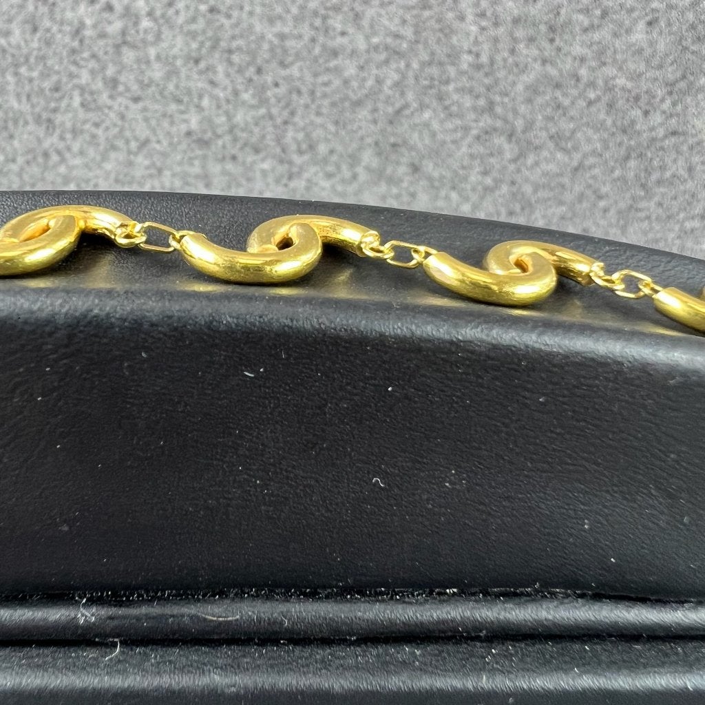 Gouden Armband | 18k  | 11,37g | boogjes | 19,5cm | 417216, Ophalen of Verzenden, Gebruikt, Goud, Goud