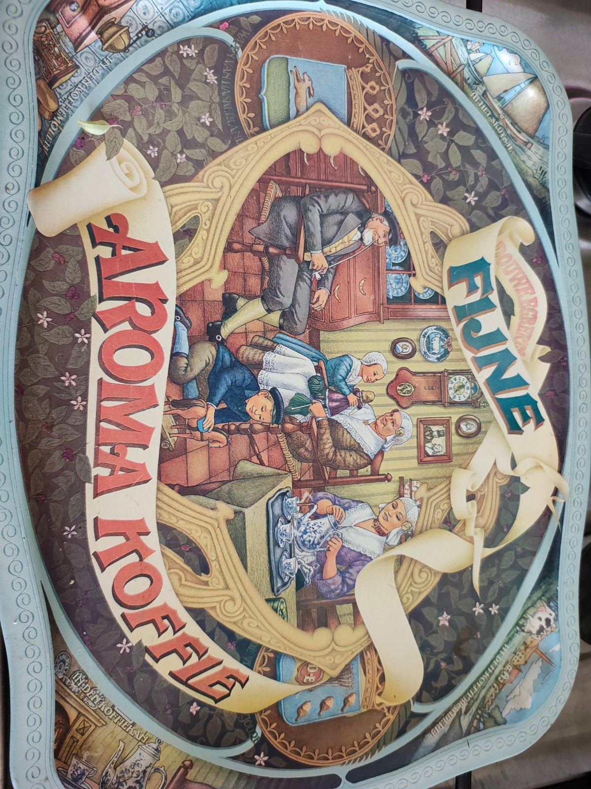 Vintage Douwe Egberts Aroma Koffie dienblad jaren 80, Ophalen of Verzenden, Gebruikt, Gebruiksvoorwerp