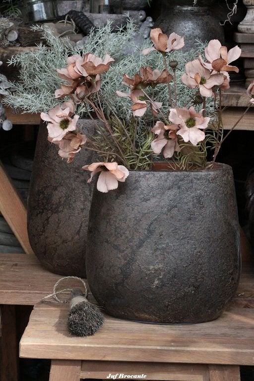 Vensterbankvaas compleet kousa bloemen, Www.jufbrocante.nl, Www.jufbrocante.nl, Nieuw, Ophalen of Verzenden