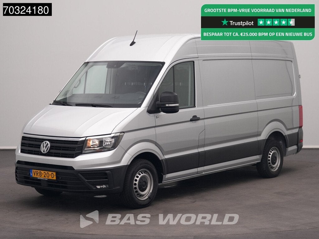 Volkswagen Crafter 140pk L3H3 Trekhaak Navi Airco Cruise Cam, Stof, Gebruikt, Euro 6, 4 cilinders