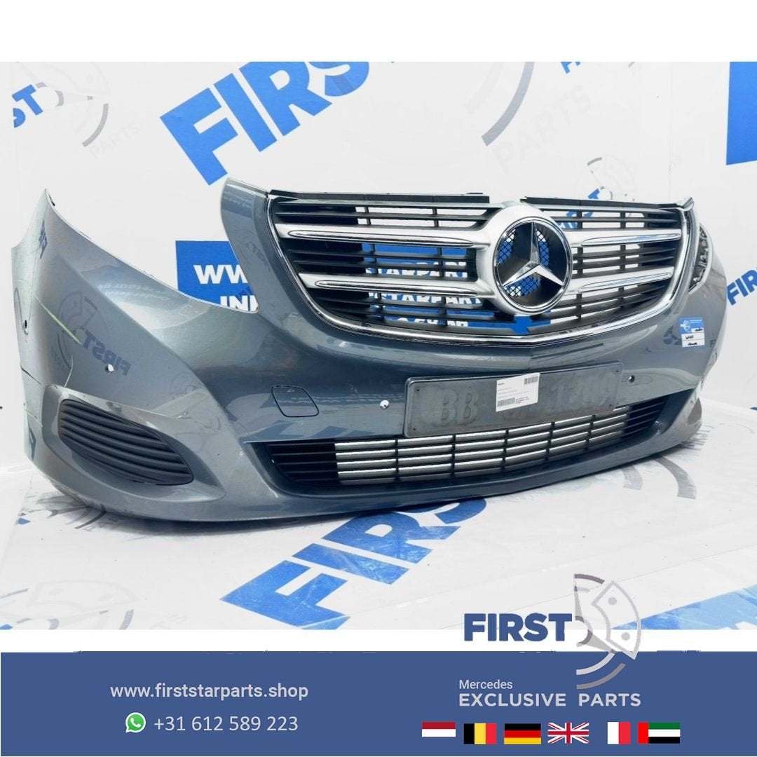 W447 BUMPER Mercedes V KLASSE / VITO VOORBUMPER COMPLEET ZWA, Gebruikt, -, Voor, Ophalen of Verzenden