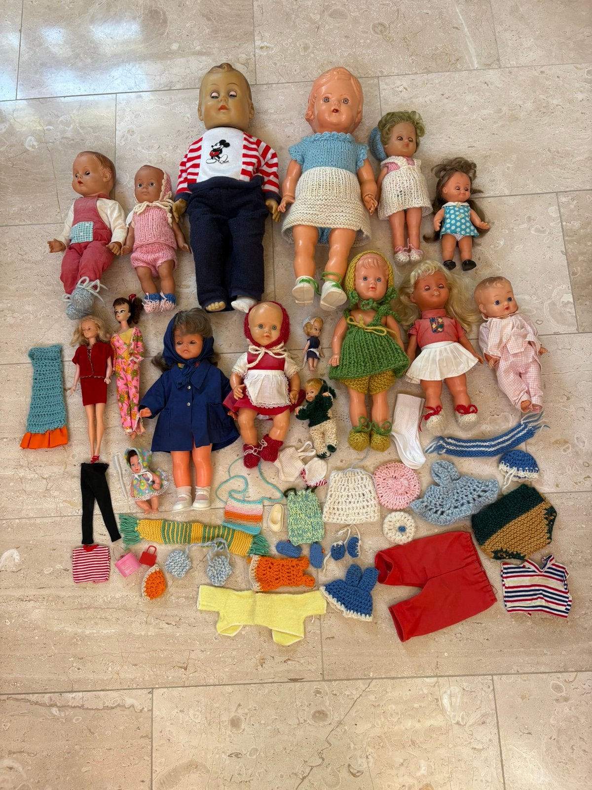 Vintage poppen, poppenkleertjes en dekentjes, jaren ‘60, Ophalen of Verzenden, Gebruikt, Overige typen