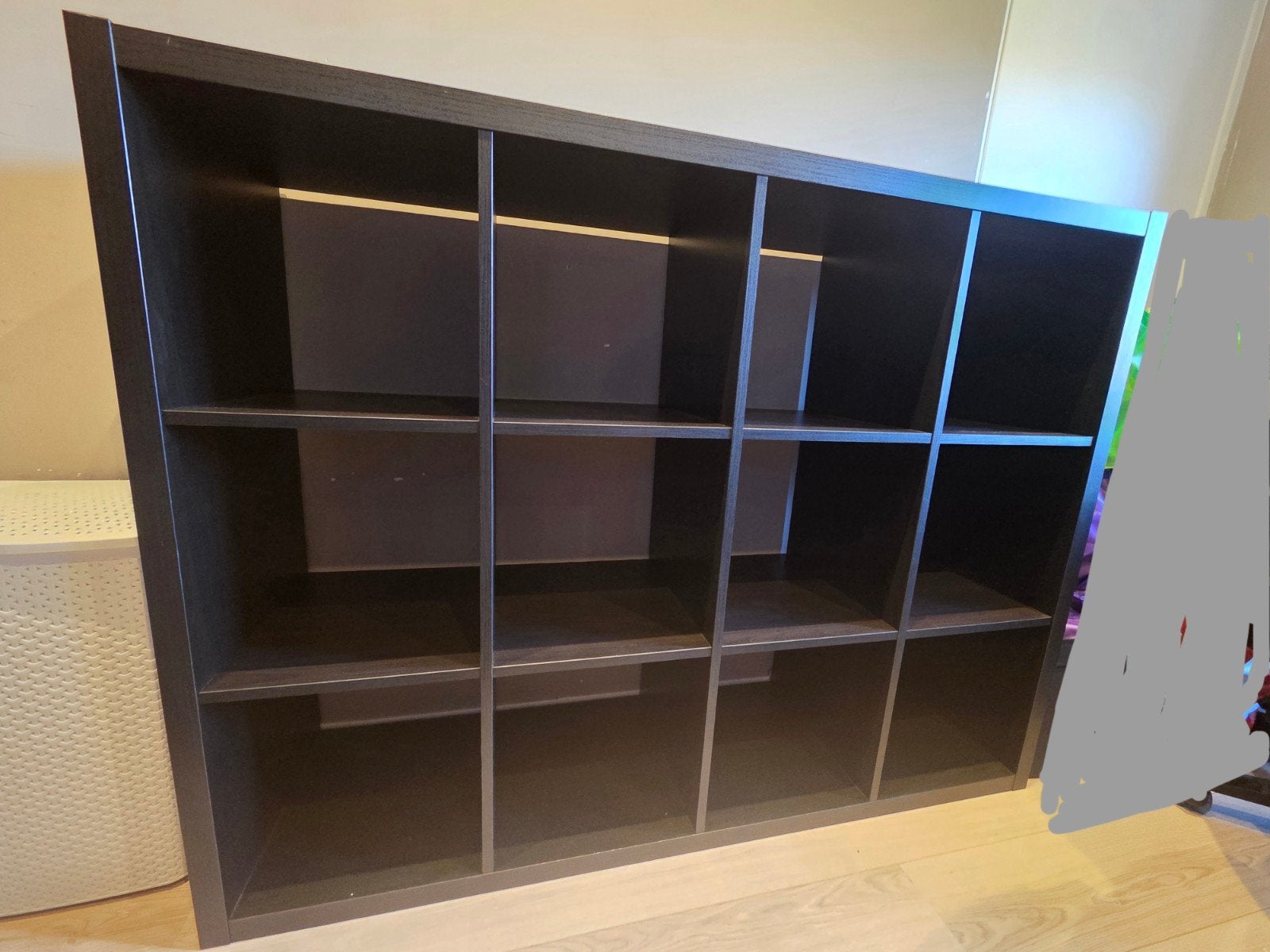 !MOET SNEL WEG! Ikea kallax zwart 12 vakken 3x4, Ophalen, Zo goed als nieuw