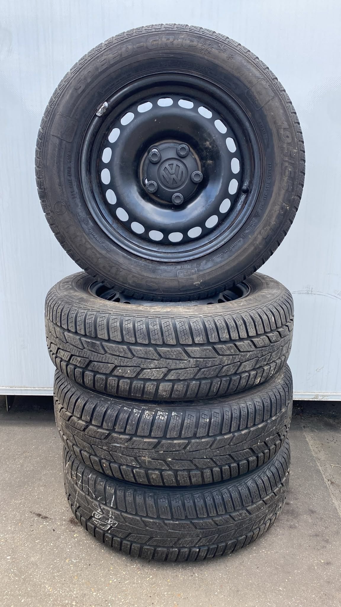 Volkswagen Caddy Golf 5 6 7 8 Winter Banden Set 195-65-15 5x, Gebruikt, -, -, Banden en Velgen