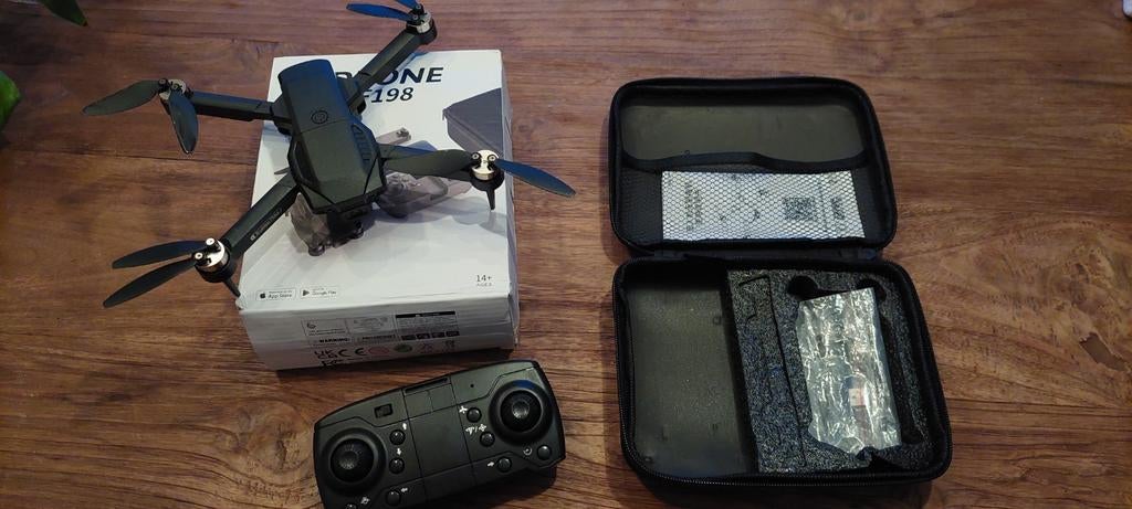 Realpoo F198 Drone met Camera en Afstandsbediening, Cameradrone, Bediening via smartphone, Overige merken, Minder dan 100 meter