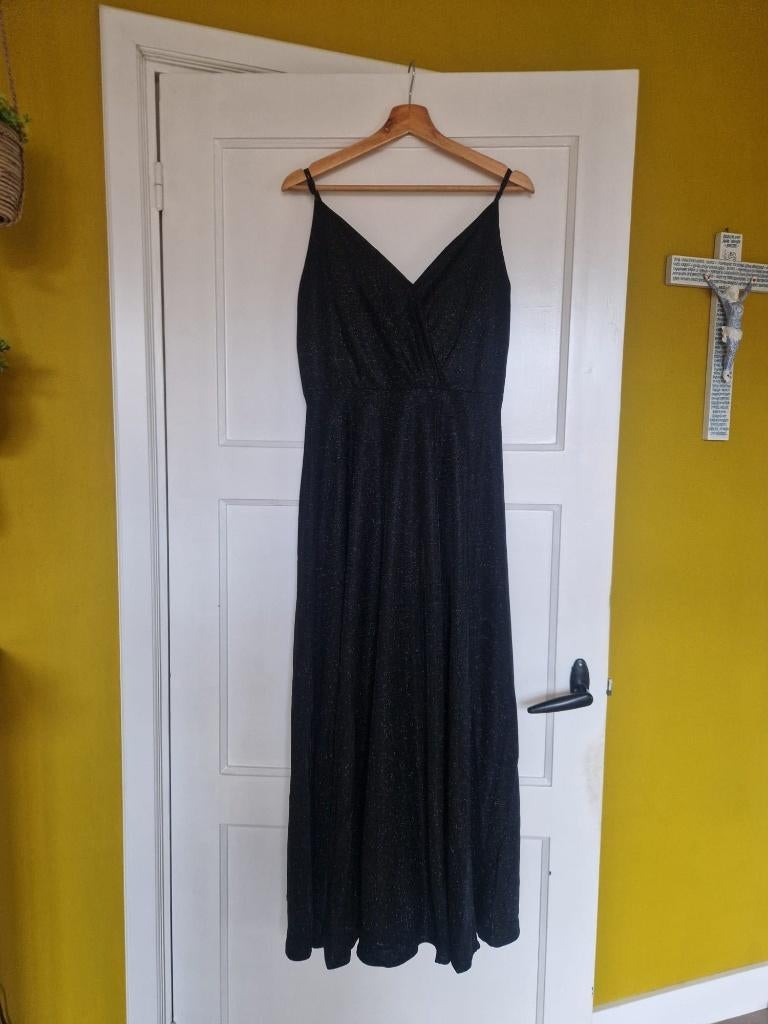 galajurk, Kleding | Dames, Gelegenheidskleding, Zo goed als nieuw, Galajurk, Maat 42/44 (L), Zwart, Ophalen of Verzenden