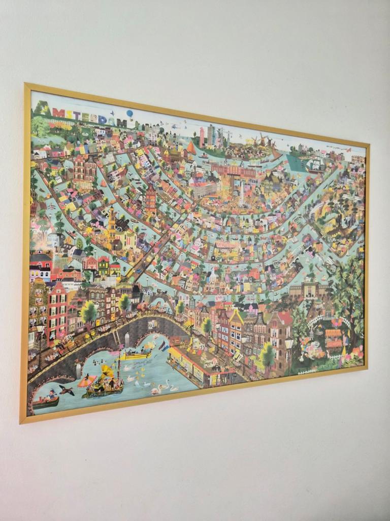 Tekening van Amsterdam, Antiek en Kunst, Ophalen of Verzenden