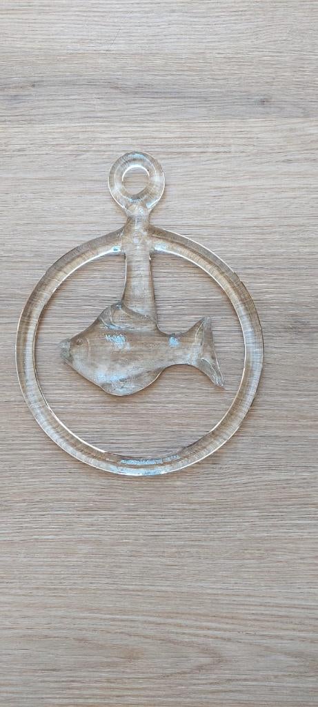 24 cm Vintage Vis glas raam Raamhanger Kosta Boda jaren 70, Eu, Ophalen of Verzenden, Zo goed als nieuw, Minder dan 100 cm