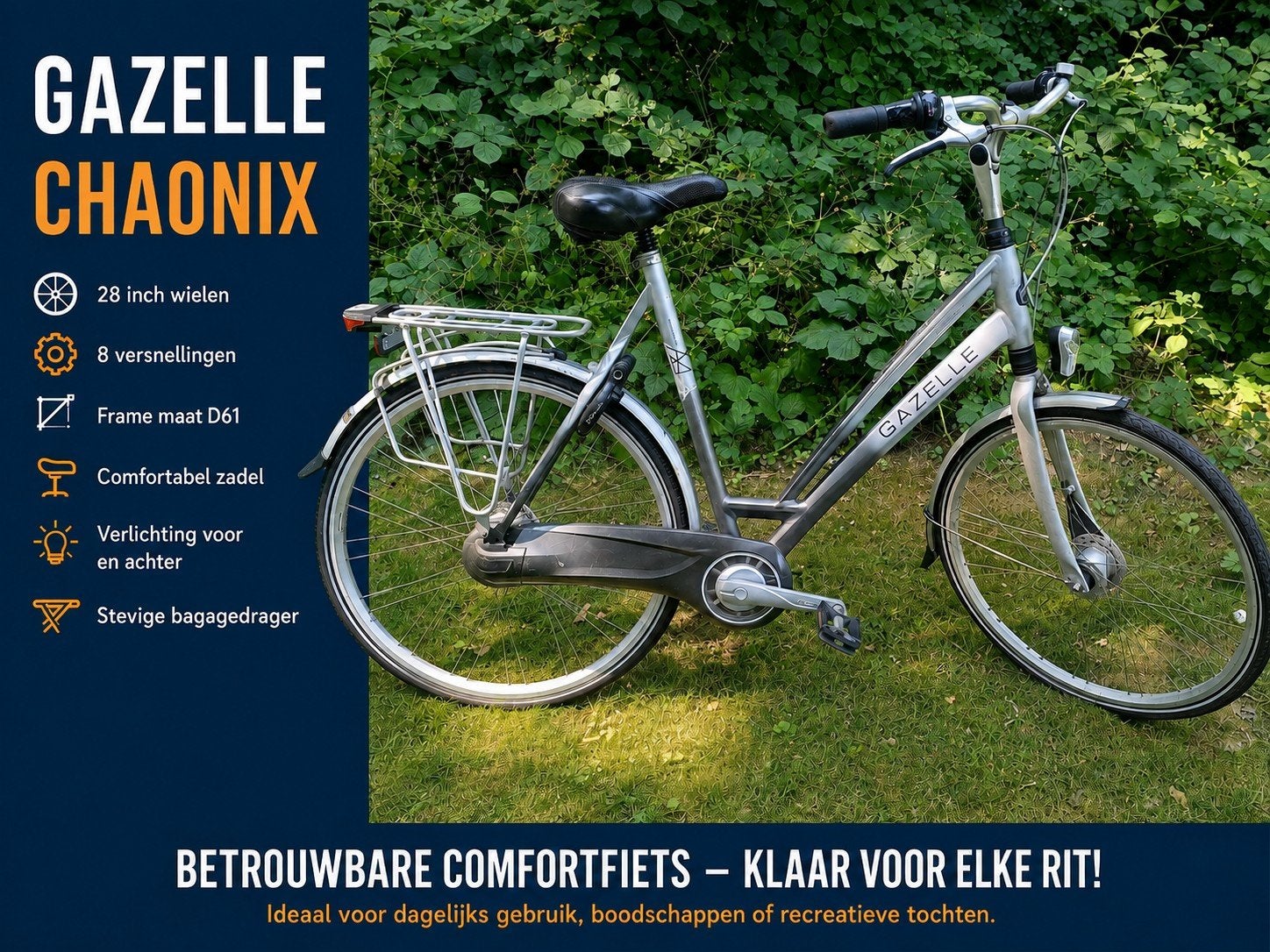 Gazelle CHAONIX C8. Dames Fiets 28" D61.   8 v, Fietsen en Brommers, Fietsen | Heren | Sportfietsen en Toerfietsen, Ophalen, Zo goed als nieuw