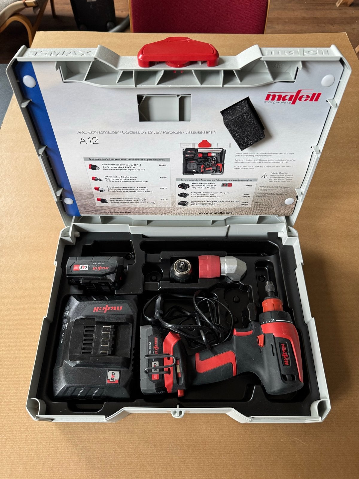 Mafell A12 Accu-boorschroefmachine met snelwisselbithouder, Variabele snelheid, Ophalen of Verzenden, Minder dan 400 watt, Zo goed als nieuw