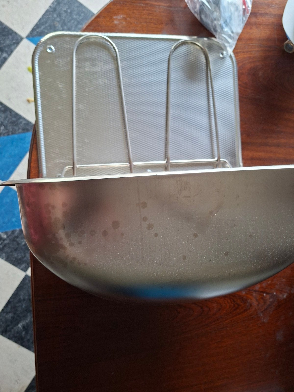 Zinken wasbak met afvoerplug, H52xB43,5cm, bak H20cm, Ophalen, Zilver, Metaal, Overige typen
