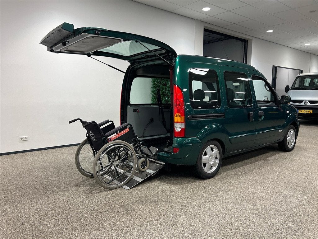 Renault Kangoo Rolstoelauto Automaat (airco), Auto's, Renault, Gebruikt, Zwart, 49 €/maand, Origineel Nederlands