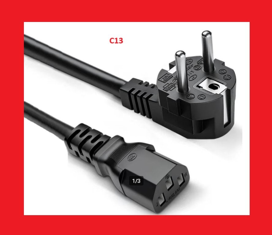 Voedingskabel C5 - C7 - C13 220v tv adapter computer pc, Ophalen of Verzenden, Nieuw, Minder dan 2 meter, Overige kabels