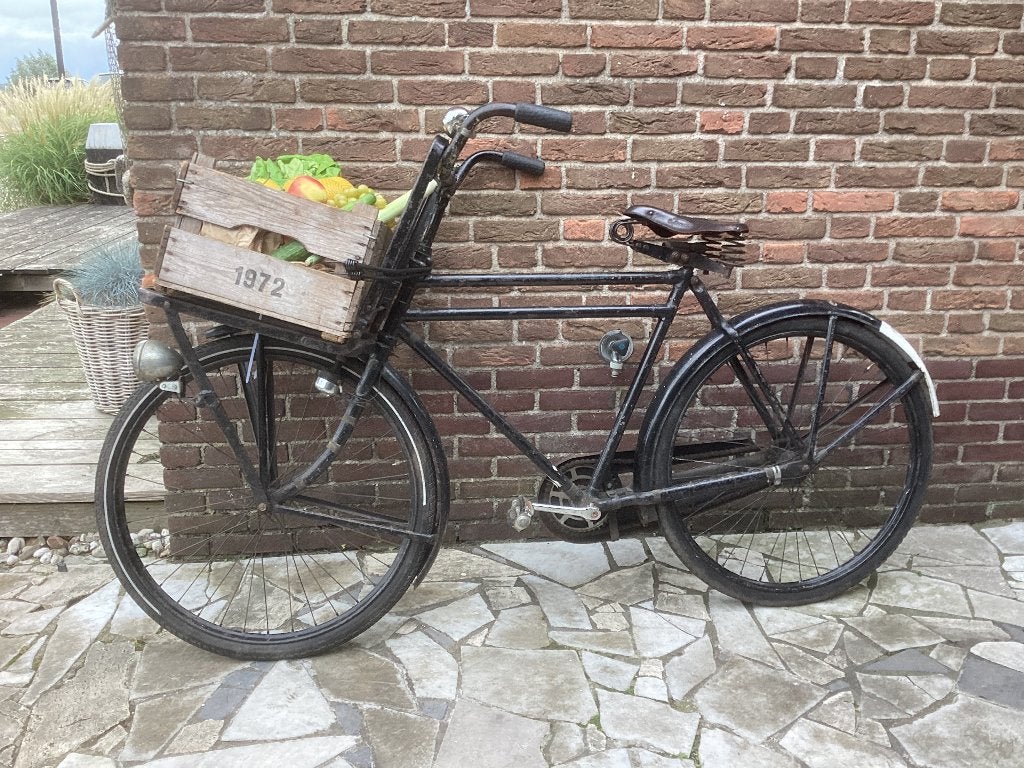 Oude transportfiets, Fietsen en Brommers, Fietsen | Oldtimers, Ophalen, Terugtraprem, Onbekend, 59 cm of meer