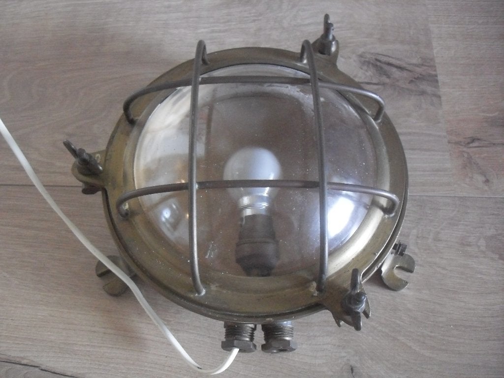 antieke scheepslamp, Antiek en Kunst, Ophalen of Verzenden