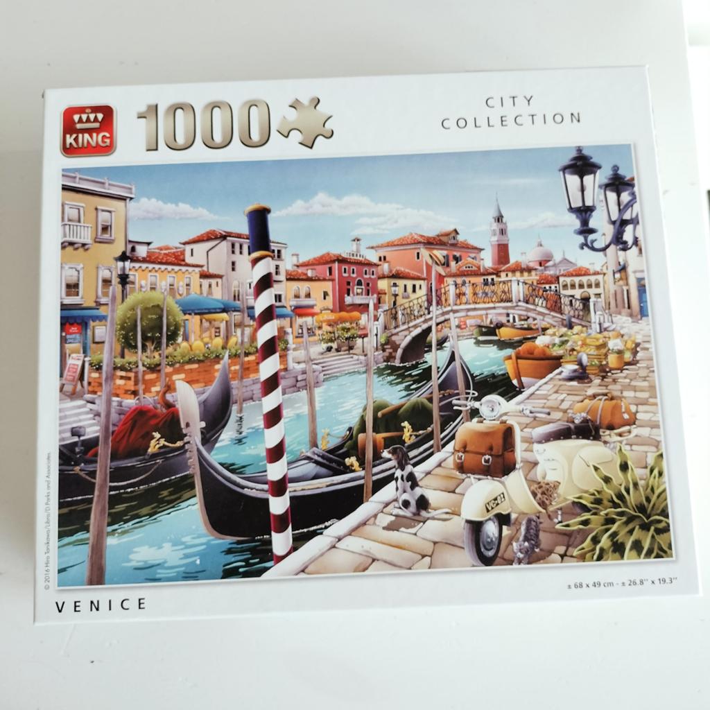 King Legpuzzel Venetië City Collection 1000 stukjes, Ophalen of Verzenden, 500 t/m 1500 stukjes, Zo goed als nieuw, Legpuzzel