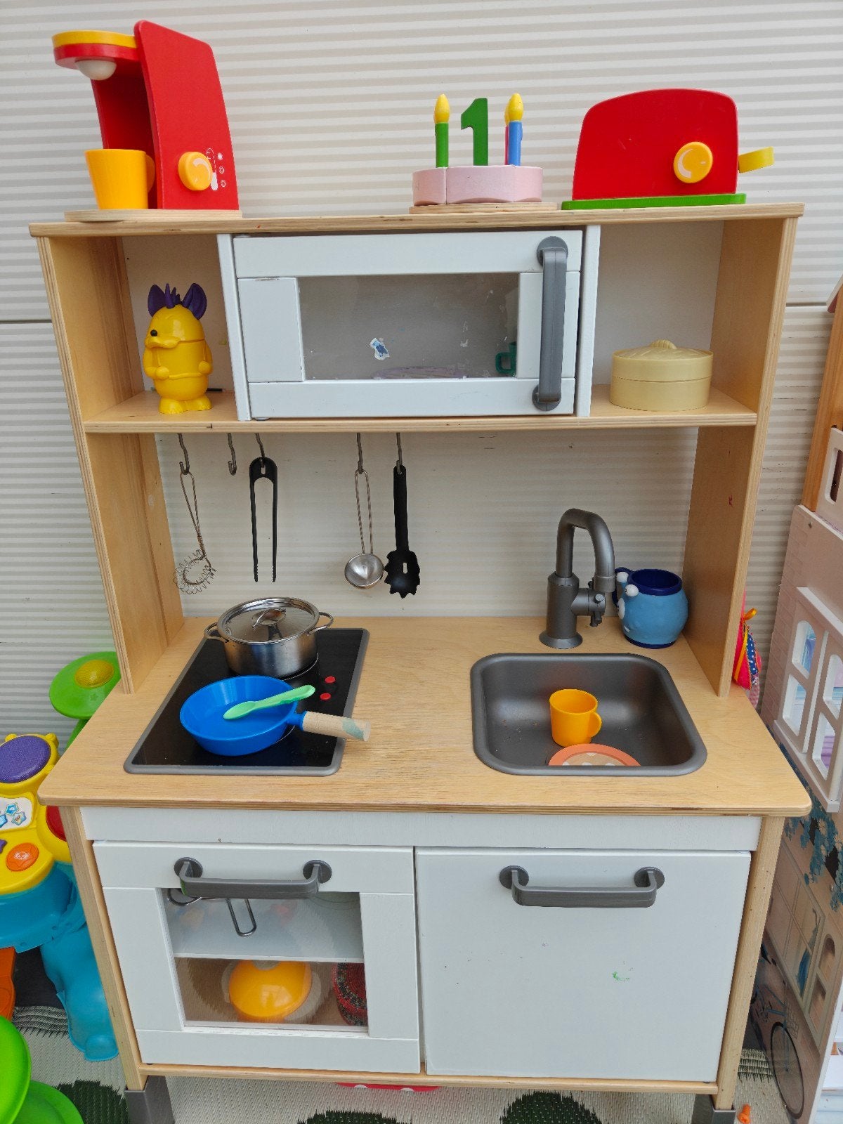 Ikea kinderkeuken met apparaten en speeleten, Ophalen, Gebruikt, Jongen of Meisje