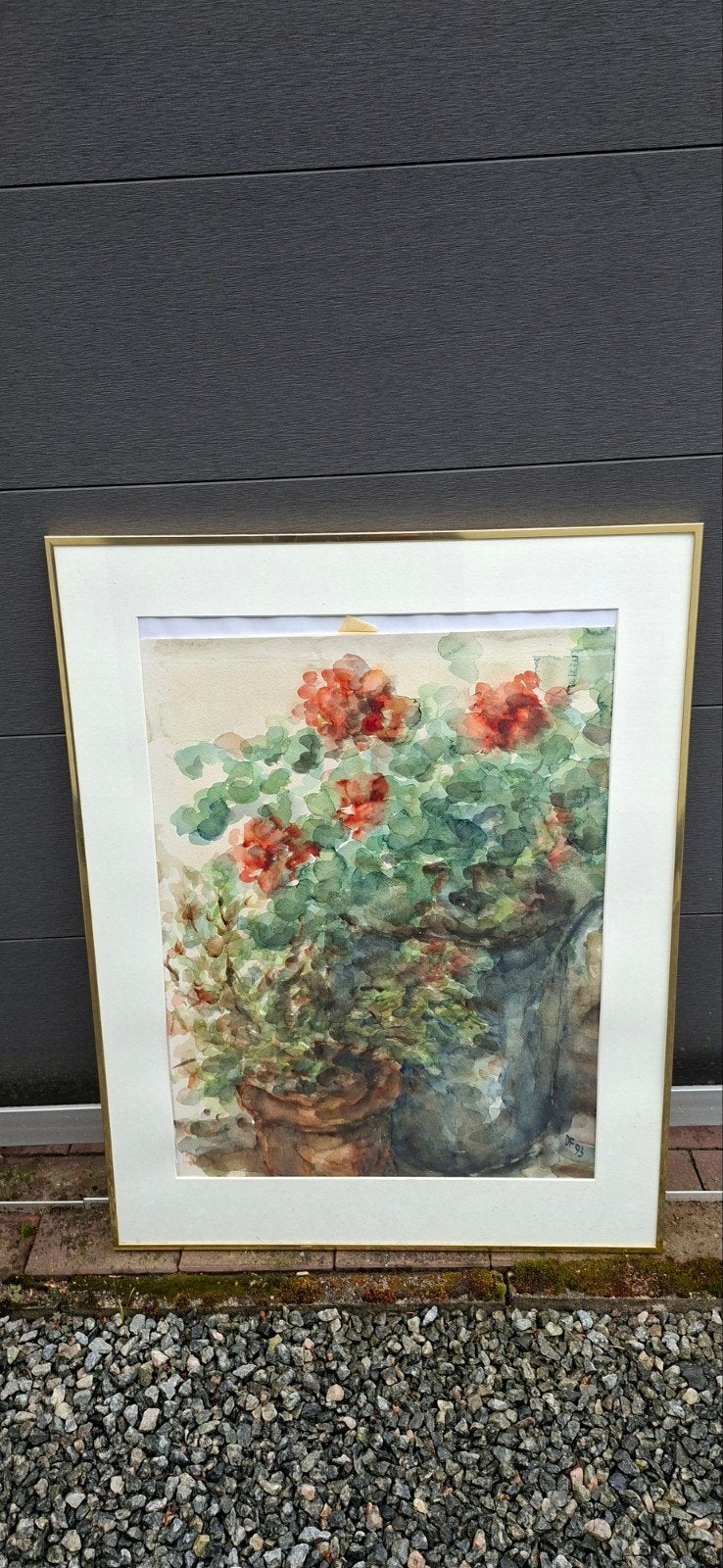 Aquarel schilderij 71x91 cm, Ophalen