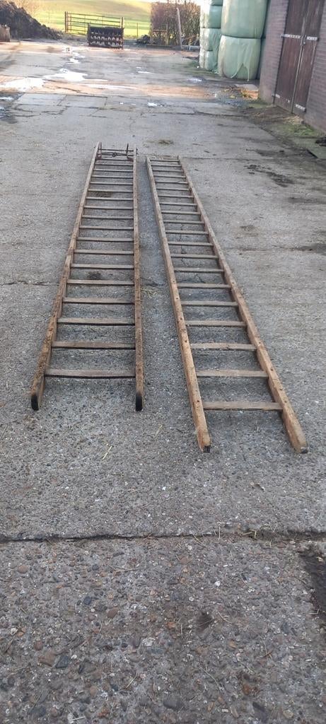 Brocante houten fruit ladder, Ophalen