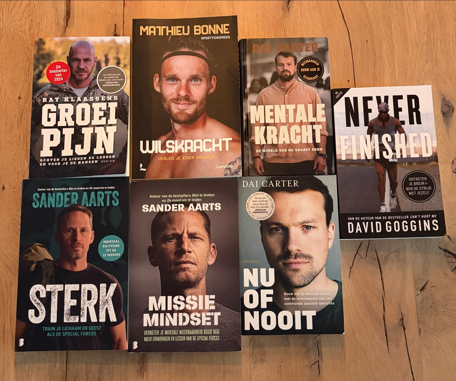 Collectie inspirerende boeken over mentale en fysieke kracht, Ophalen of Verzenden, Zo goed als nieuw, Overige sporten