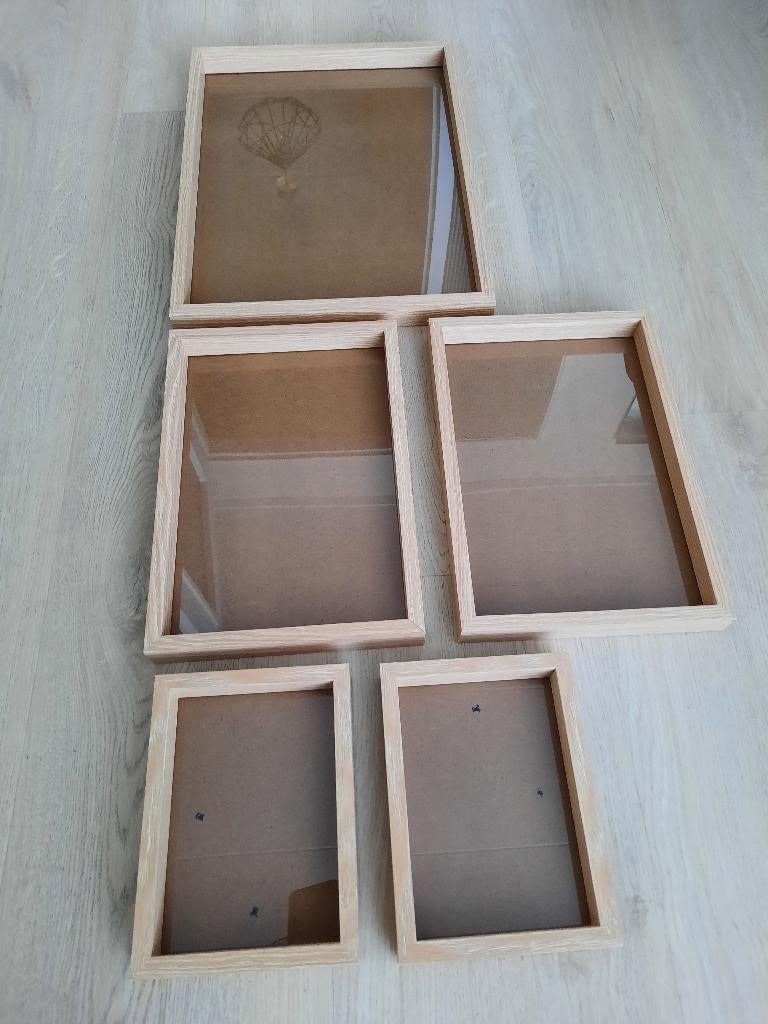Set 5 x  foto lijsten, Ophalen, Minder dan 50 cm, Zo goed als nieuw, Minder dan 50 cm