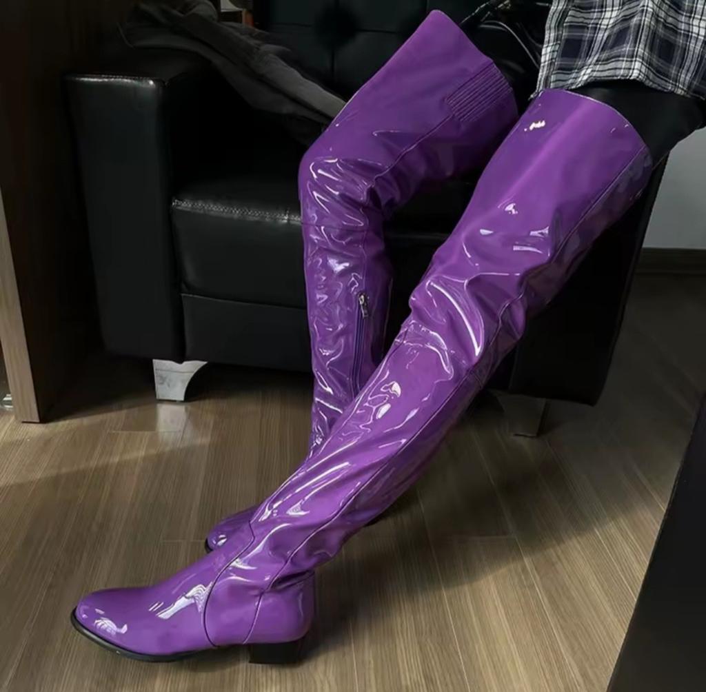 Prachtige Lila Paarse Dijlaarzen, tm 50!, Kleding | Dames, Schoenen, Verzenden, Nieuw, Hoge laarzen