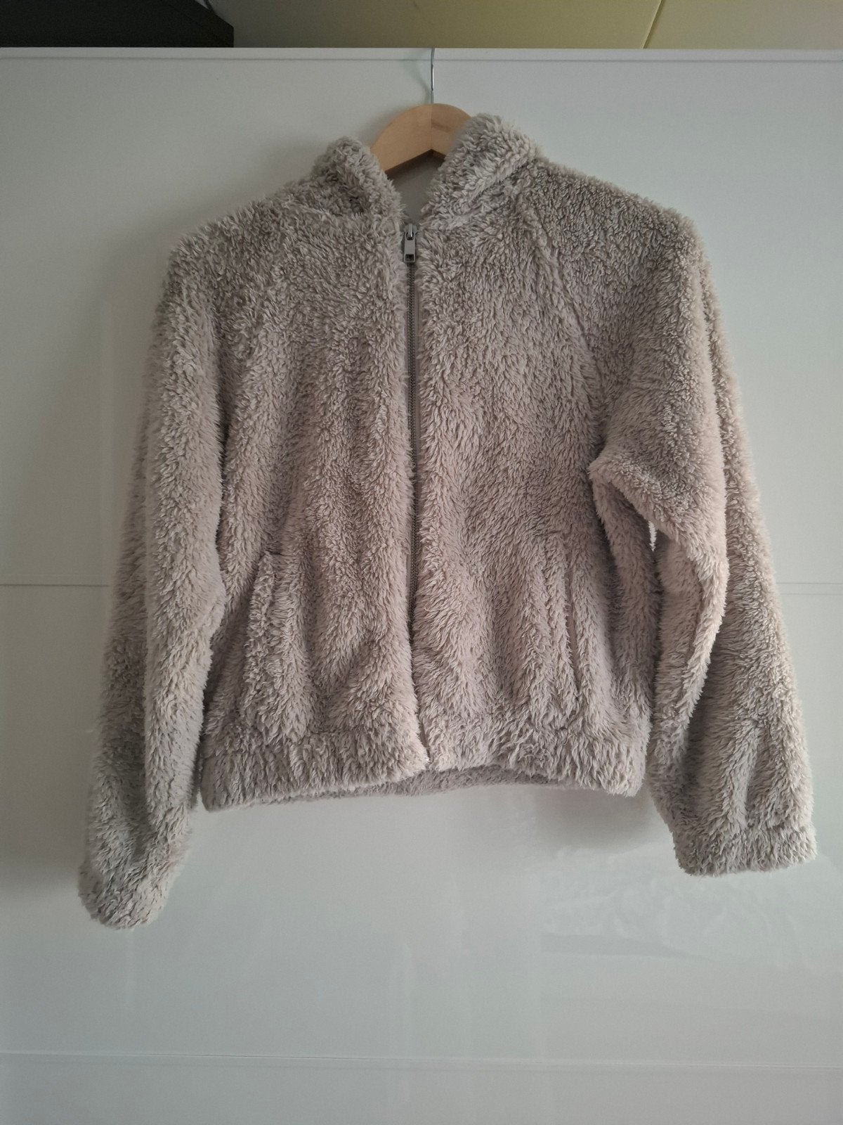 Comfortabele H&M Pluche Teddy Vest bruin - maat XS, H&M, Beige, Ophalen of Verzenden, Zo goed als nieuw