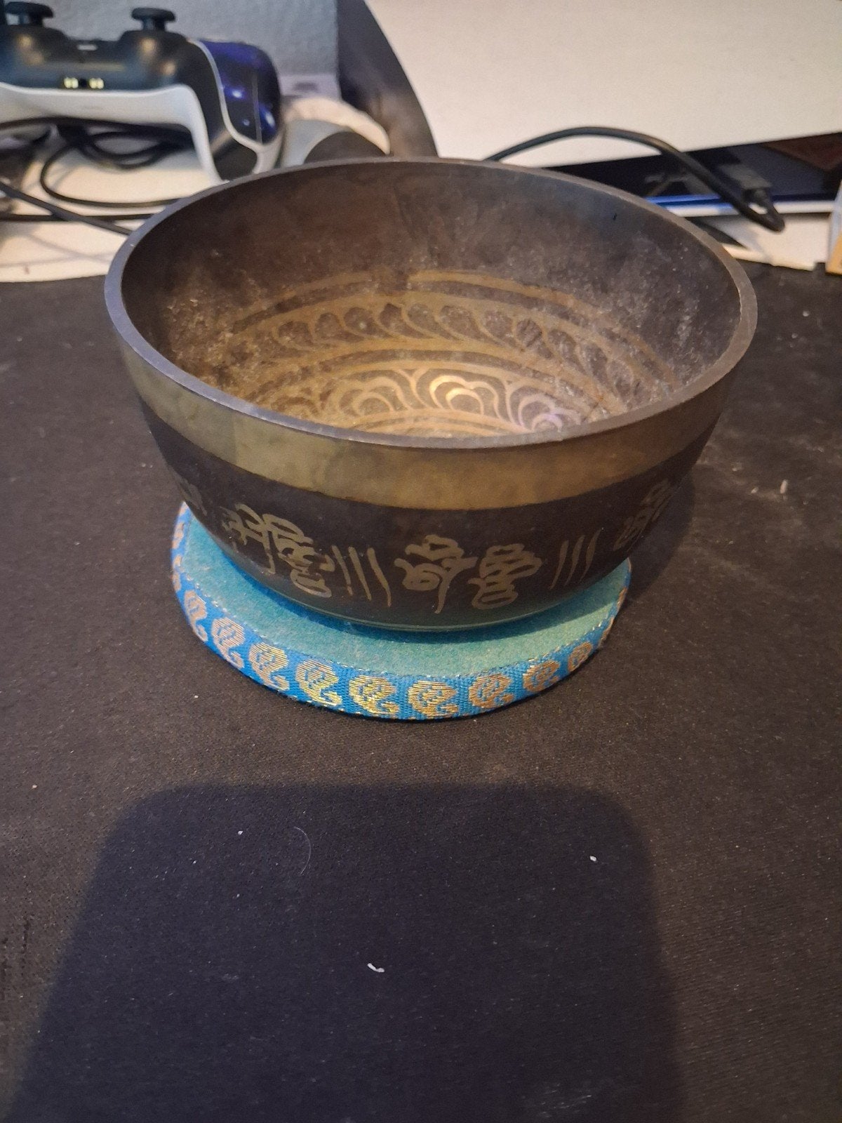 Klankschaal 12 cm met klopper en kussen, Ophalen, Gebruikt