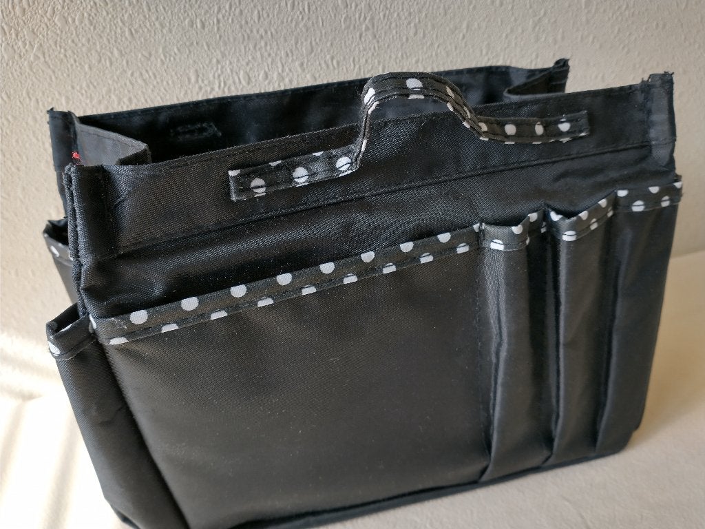 Zwarte Bag-in-bag tas organizer met 11 vakken, Sieraden, Tassen en Uiterlijk, Tassen | Damestassen, Ophalen of Verzenden, Zo goed als nieuw